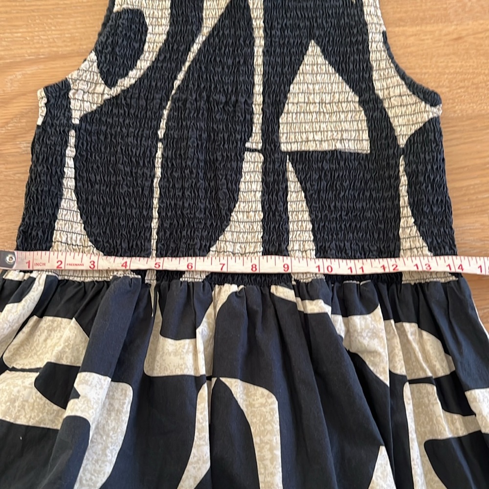 WRAY Flor Midi Dress Printed black and cream Women's Dress SZ M used - Picture 8 of 15